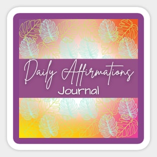 Daily Affirmations Journal Purple Sticker